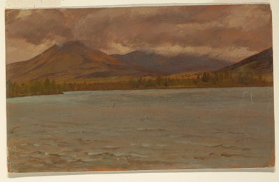Dibujo, Mt. Katahdin desde el lago Katahdin, 1860-70 de Frederic Edwin Church