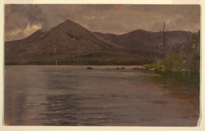 Dibujo, Monte Katahdin, desde el lago Katahdin, 1877 de Frederic Edwin Church