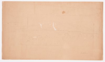 Dibujo, Monte Katahdin, desde el lago Katahdin, Maine, 1852 de Frederic Edwin Church