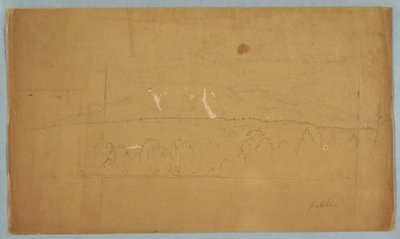 Dibujo, Monte Katahdin, desde el lago Katahdin, Maine, 1852 de Frederic Edwin Church