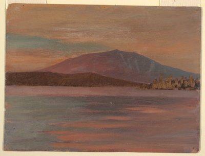 Dibujo, Monte Katahdin desde Togue Pond, 1877 de Frederic Edwin Church