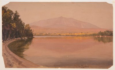 Dibujo, Monte Katahdin desde Togue Pond, 1878 de Frederic Edwin Church