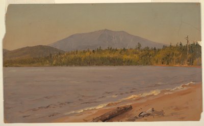 Dibujo, Mt. Katahdin desde Togue Pond, posiblemente 1878 de Frederic Edwin Church