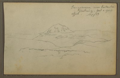 Dibujo, Monte Tunguragua, Riobamba, Ecuador, septiembre de 1853 de Frederic Edwin Church
