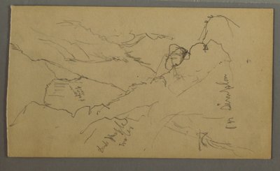 Dibujo, Valle Estrecho, 1868 de Frederic Edwin Church