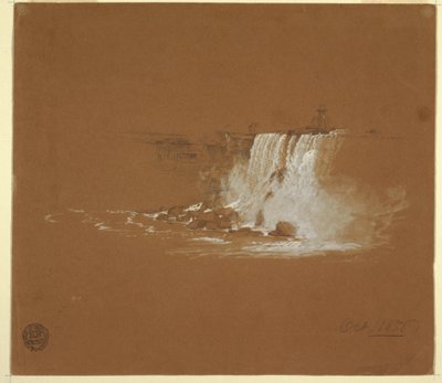 Dibujo, Cataratas del Niágara, octubre de 1856 de Frederic Edwin Church