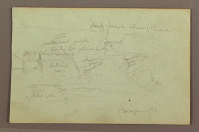 Dibujo, Cataratas del Niágara vistas desde el lado canadiense, 1856 de Frederic Edwin Church