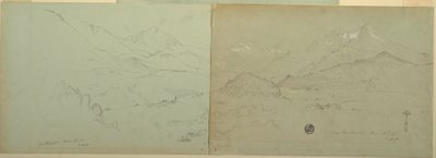Dibujo, Vista panorámica de Unter-Schönau, 1868 de Frederic Edwin Church