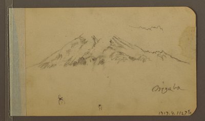 Dibujo, Pico de la Orizaba, figura; Verso: Llanura y sierras, 1889 de Frederic Edwin Church