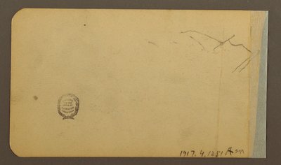 Dibujo, Llanura, colina, ciudad; Verso: Cordillera, 1889 de Frederic Edwin Church
