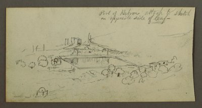 Dibujo, Piscina y edificios, posiblemente 1868 de Frederic Edwin Church