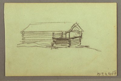 Dibujo, Parte de la cresta de la montaña, posiblemente 1856 de Frederic Edwin Church
