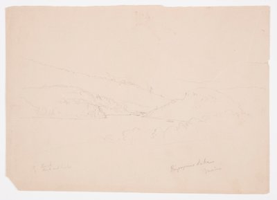 Dibujo, Lago Ripogenus, ca. 1855 de Frederic Edwin Church