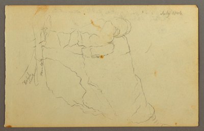 Dibujo, Rocas, 1844 de Frederic Edwin Church