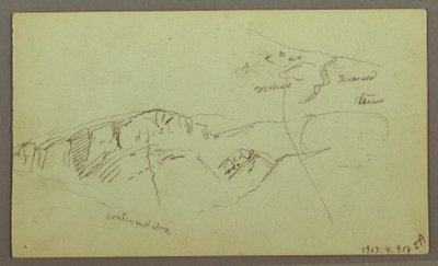 Dibujo, Cumbres de las Montañas Rocosas, posiblemente 1868 de Frederic Edwin Church