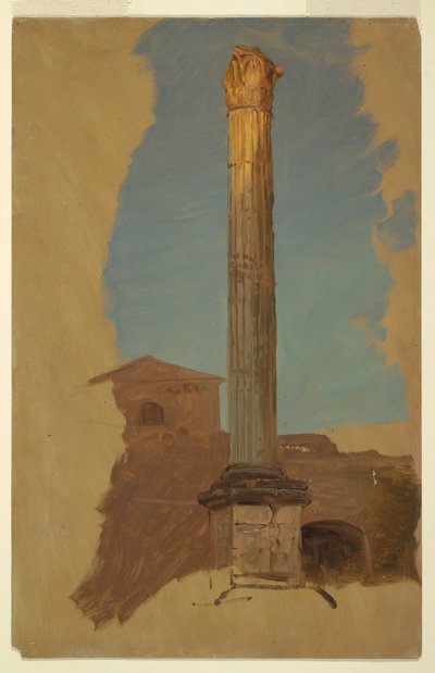 Dibujo, Roma, columna clásica, 1868-69 de Frederic Edwin Church