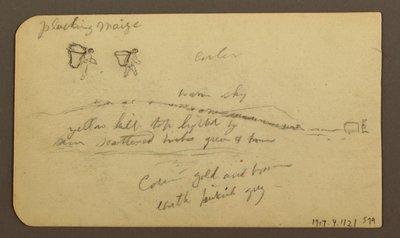Dibujo, Montaña escarpada a través de una llanura; reverso: Figuras, Paisaje, 12 de diciembre de 1884 de Frederic Edwin Church