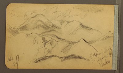 Dibujo, Montañas escarpadas, 17 de abril de 1889 de Frederic Edwin Church