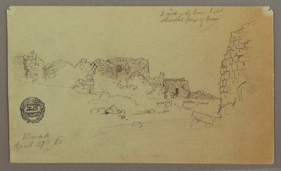 Dibujo, Ruinas, 27 de abril de 1868 de Frederic Edwin Church