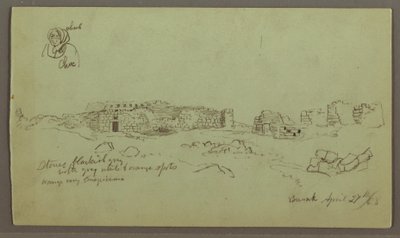 Dibujo, Ruinas, Estudio de figura, 27 de abril de 1868 de Frederic Edwin Church