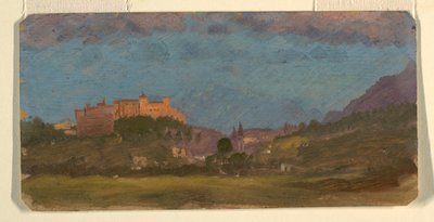 Dibujo, Salzburgo, Austria desde el este, julio de 1868 de Frederic Edwin Church