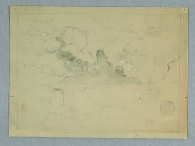 Dibujo, Volcán Sangay en erupción, Ecuador, 1857-62 de Frederic Edwin Church