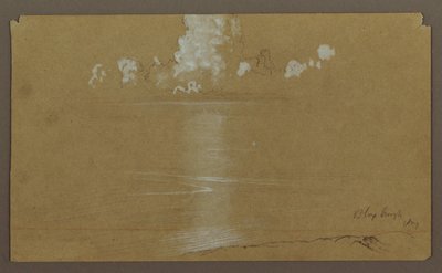 Dibujo, Paisaje marino, Bloxburgh; reverso: Colinas y mar, agosto de 1865 de Frederic Edwin Church