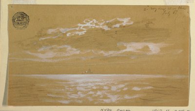 Dibujo, Paisaje marino, Terranova, 6 de julio de 1859 de Frederic Edwin Church