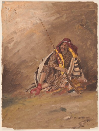 Dibujo, Beduino sentado, probablemente febrero de 1868 de Frederic Edwin Church