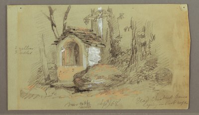 Dibujo, Santuario en el bosque, septiembre de 1868 de Frederic Edwin Church