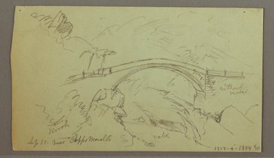 Dibujo, Santuario en el bosque, septiembre de 1868 de Frederic Edwin Church