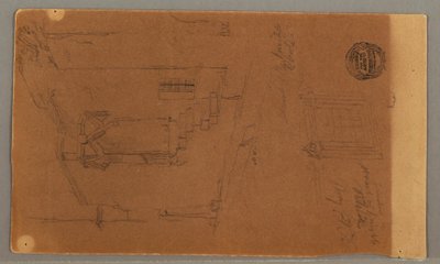 Dibujo, Vista lateral del edificio, ventana, 29 de mayo de 1868 de Frederic Edwin Church