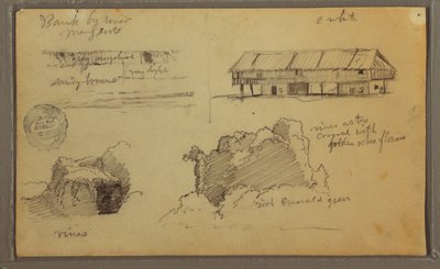 Dibujo, Bocetos, Ecuador o Colombia; Verso: Bocetos, Ecuador o Colombia, 1857 de Frederic Edwin Church