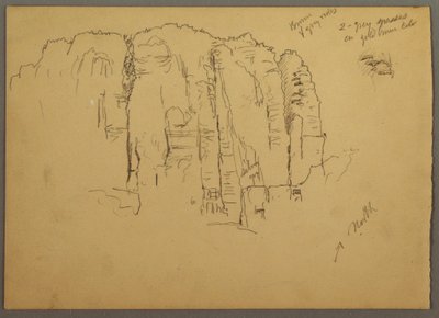 Dibujo, Bocetos de Petra, Jordania, febrero de 1868 de Frederic Edwin Church