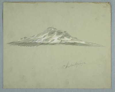 Dibujo, Pico nevado del monte Chimborazo, Ecuador, julio de 1857 de Frederic Edwin Church