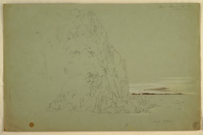 Dibujo, "Cabeza meridional", 1851 de Frederic Edwin Church