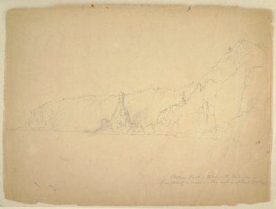 Dibujo, "Statue Rock", septiembre de 1851 de Frederic Edwin Church