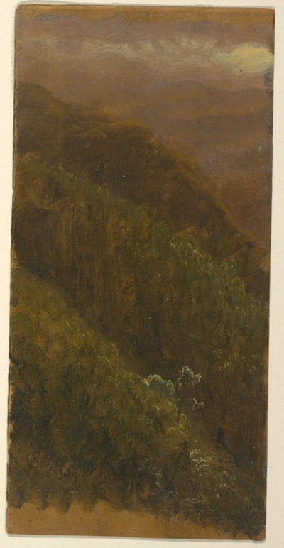 Dibujo, ladera empinada, julio de 1865 de Frederic Edwin Church