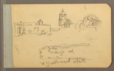Dibujo, Steeple, Cúpula de iglesia, 1889 de Frederic Edwin Church