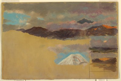 Dibujo, Estudios del monte Chimborazo, Ecuador, 1857 de Frederic Edwin Church