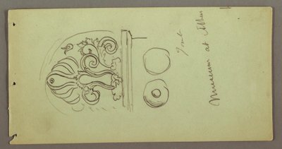 Dibujo, Estudios de objetos del Museo de Atenas, posiblemente 1869 de Frederic Edwin Church