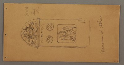 Dibujo, Estudios de objetos del Museo de Atenas, posiblemente 1869 de Frederic Edwin Church