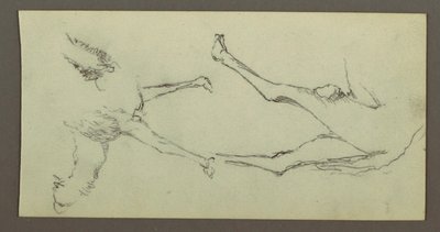 Dibujo, Estudio de patas de camello, posiblemente 1868 de Frederic Edwin Church