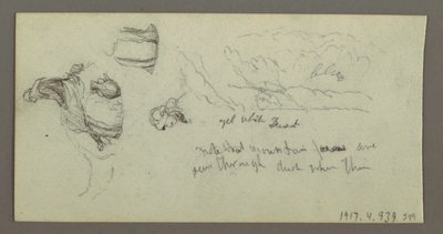 Dibujo, Estudio de patas de camello, posiblemente 1868 de Frederic Edwin Church