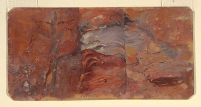Dibujo, Estudio de rocas, Petra, febrero de 1868 de Frederic Edwin Church
