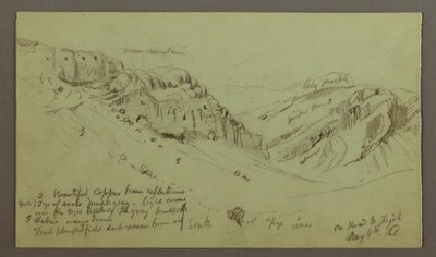 Dibujo, Estudio de la ladera de un valle, 4 de mayo de 1868 de Frederic Edwin Church