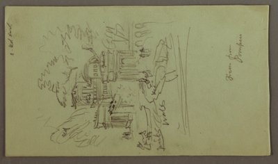 Dibujo, Estudio de un fresco de Pompeya, posiblemente 1868-69 de Frederic Edwin Church