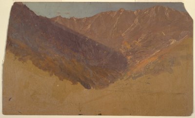 Dibujo, Estudio de la Gran Cuenca, Monte Katahdin, 1860-70 de Frederic Edwin Church