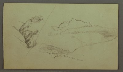 Dibujo, Cumbre elevándose sobre las nubes, valle estrecho, posiblemente 1868 de Frederic Edwin Church