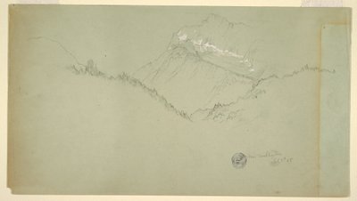 Dibujo, Cumbre del Watzmann, cerca de Berchtesgaden, 9 de julio de 1868 de Frederic Edwin Church